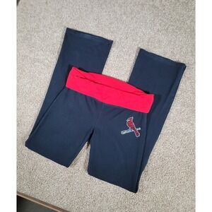 Victoria's Secret PINK VS Foldover Yoga Pants Flare Large St. Louis Cardinal Y2K